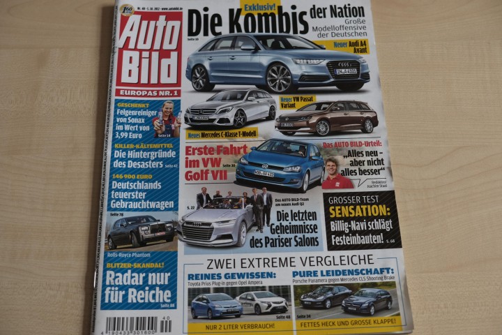 Deckblatt Auto Bild (40/2012)